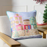 Argos Argos Home Christmas Houses Scene Cushion Lilac 43x43cm- Buy online at McGrocer
