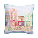 Argos Home Christmas cushion lilac houses scene 43x43cm (British brand)