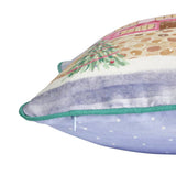 Argos Home Christmas cushion lilac houses scene 43x43cm (British brand)