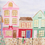 Argos Home Christmas cushion lilac houses scene 43x43cm (British brand)