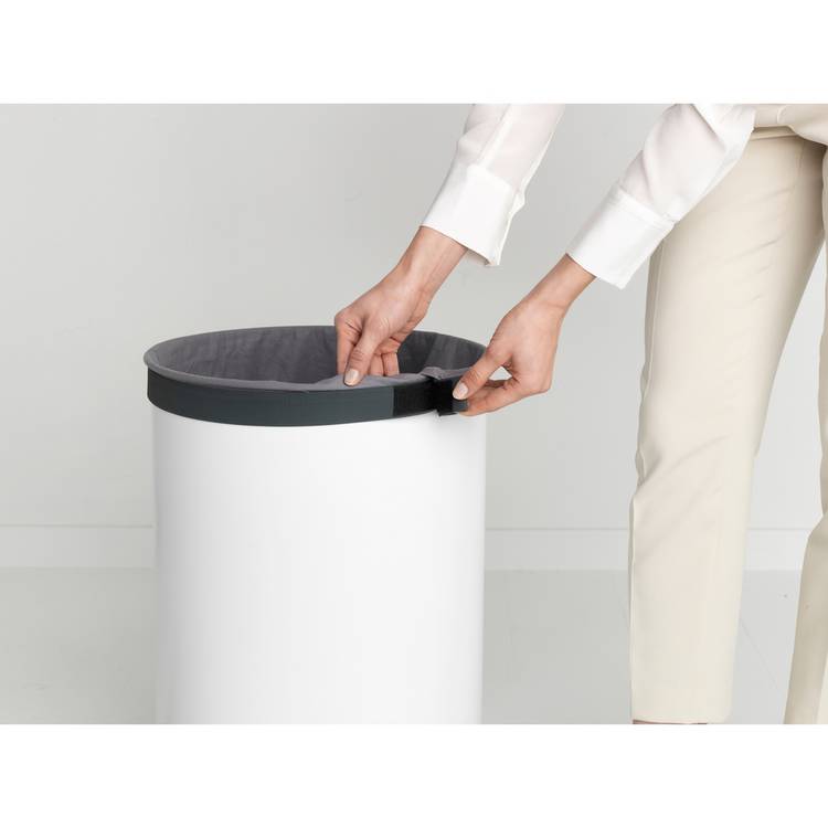 Brabantia 60 litre white laundry bin, imported from the UK