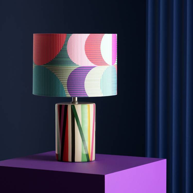 Margo Selby Ned ceramic small table lamp multicoloured (British brand)