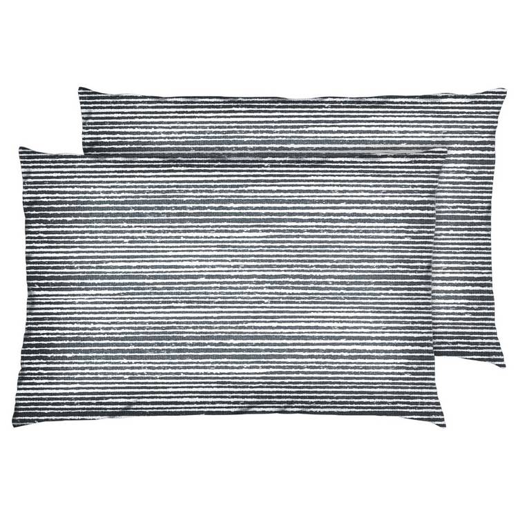 Habitat pillowcase pair grey striped 75x50cm, UK version