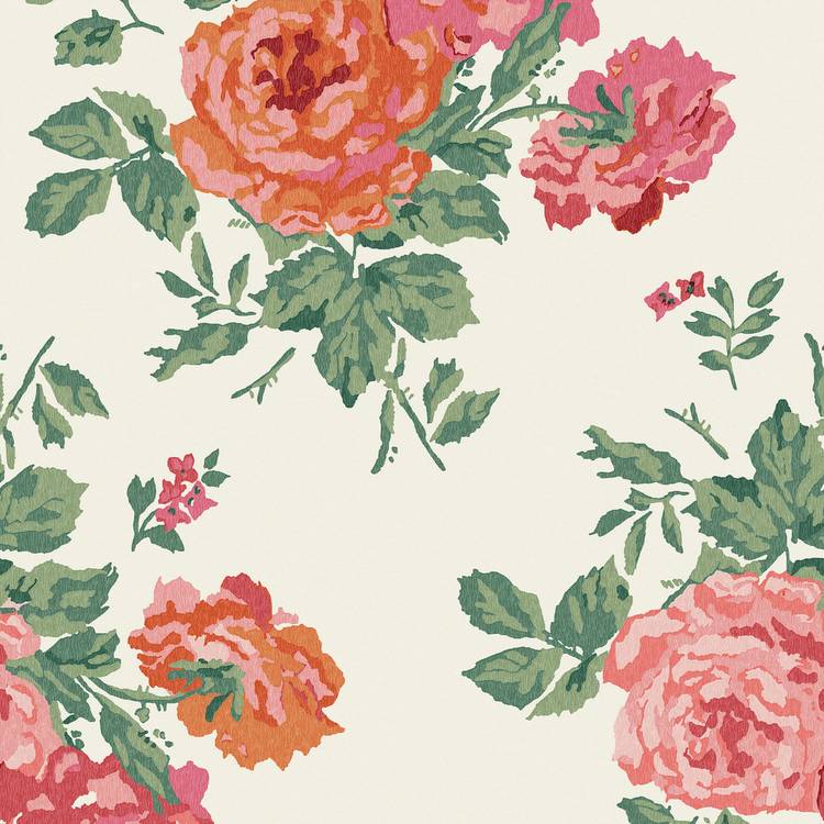 Cath Kidston Archive Rose Pink Blooms wallpaper - British product