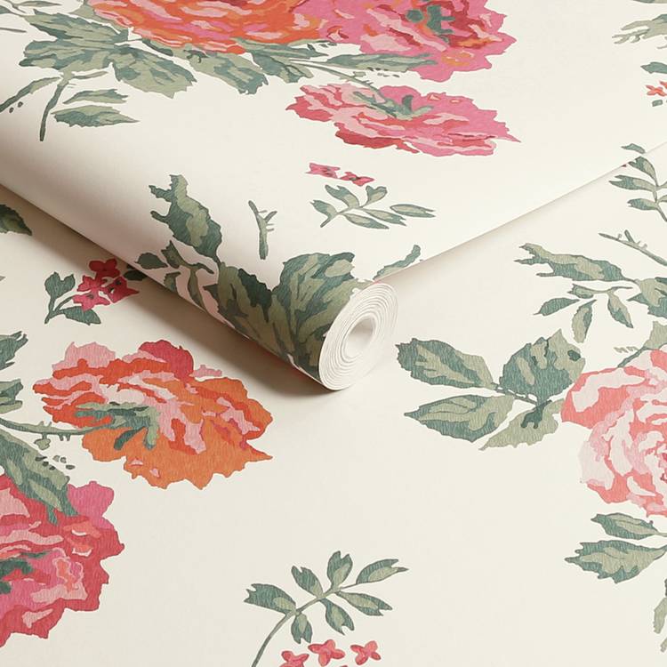 Cath Kidston Archive Rose Pink Blooms wallpaper - British product