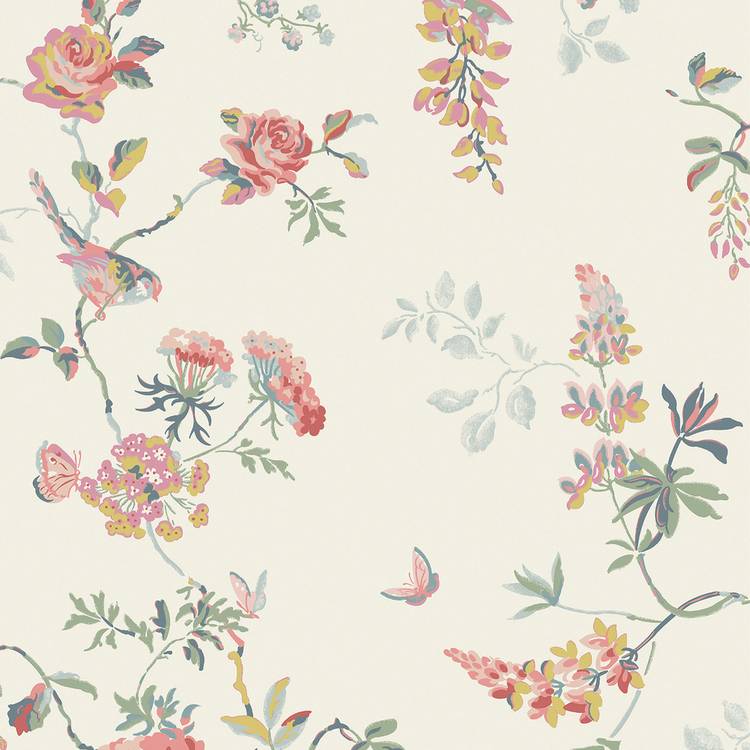 Cath Kidston Birds and Roses Spring wallpaper, UK version