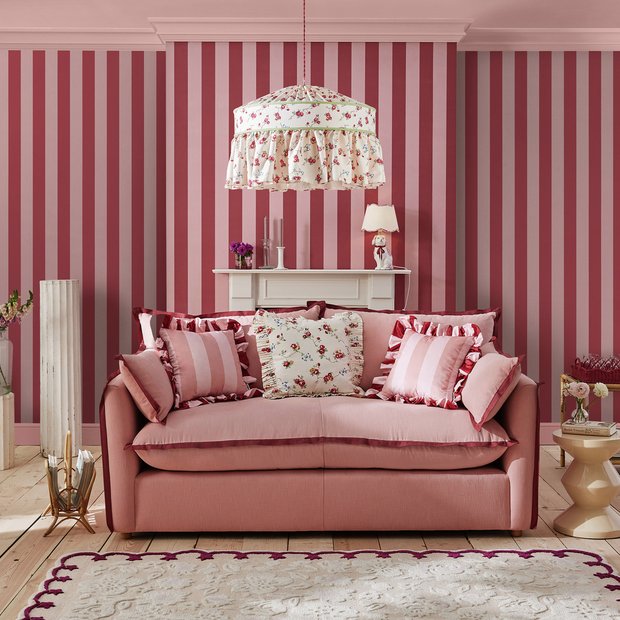 Cath Kidston Canopy Stripe wallpaper 52cm x 10m, UK version