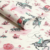 Cath Kidston Cowgirls Pink wallpaper (British brand)