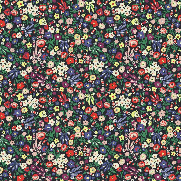 Cath Kidston Harmony Ditsy Night wallpaper, imported from the UK