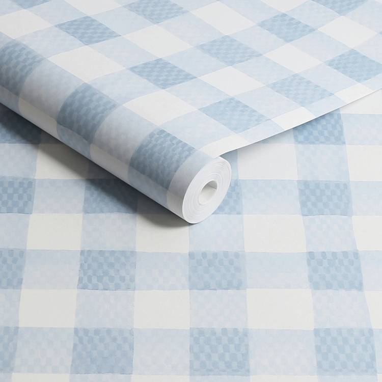 Cath Kidston gingham blue wallpaper roll - British product