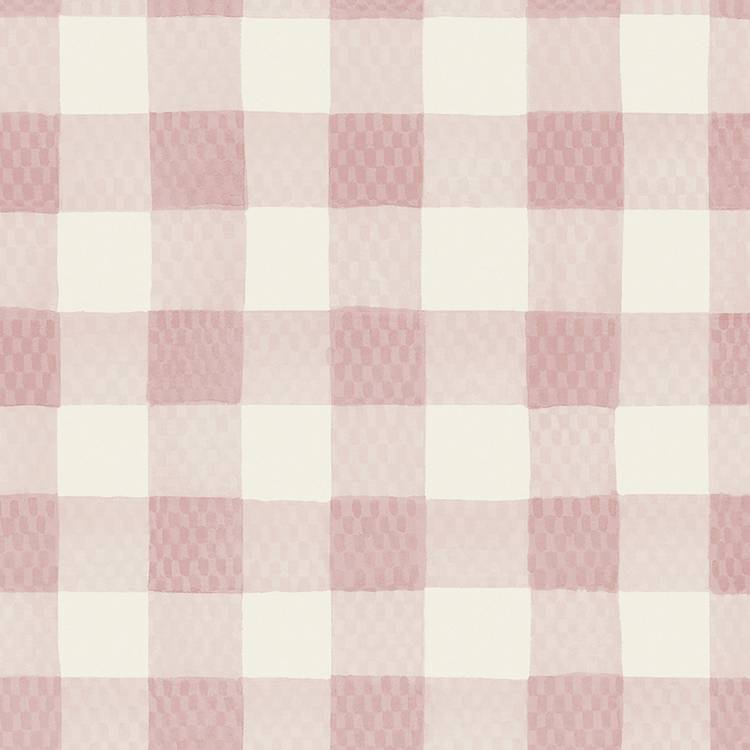 Cath Kidston painted gingham pink wallpaper (British brand)
