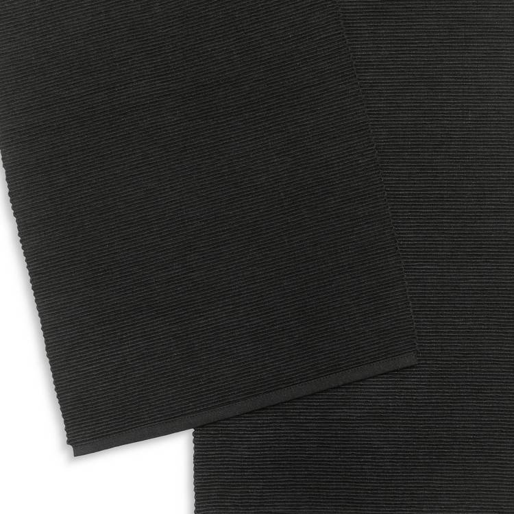 Habitat ribbed cotton table runner black 220cm - British product