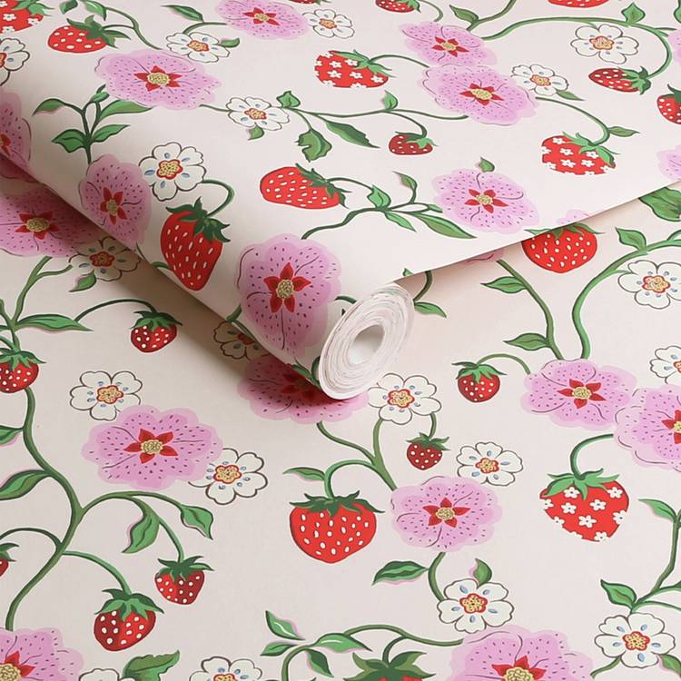 Cath Kidston Strawberry Spring wallpaper matt finish (British brand)