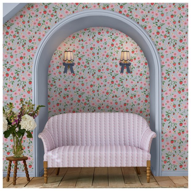Cath Kidston Strawberry Summer wallpaper, UK version