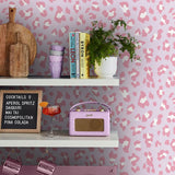 Envy Big Cat Candy Floss Wallpaper pink 52cm x 10m (British brand)