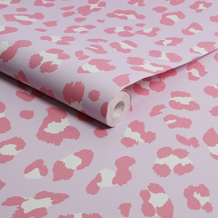 Envy Big Cat Candy Floss Wallpaper pink 52cm x 10m (British brand)
