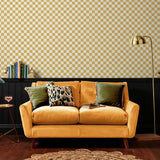Argos Envy Check Me Out Home Wallpaper Honey Yellow 52cm x 10m Roll- Buy online at McGrocer