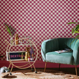 Argos Envy Check Me Out Home Wallpaper - Raspberry 52cm x 10m Roll- Buy online at McGrocer