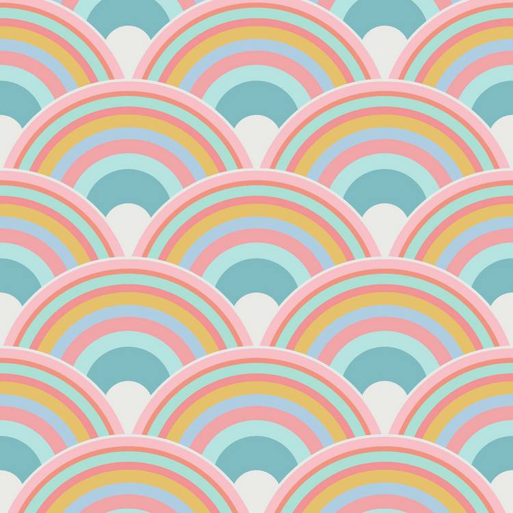 Envy Curve Sky themed wallpaper multicoloured roll - British product