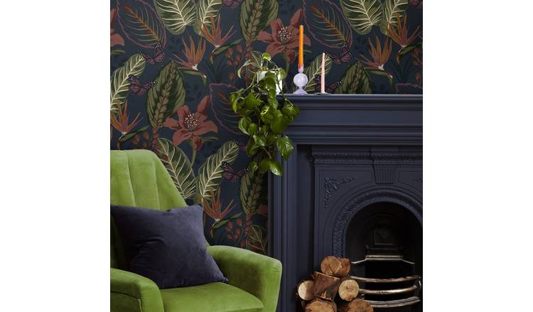 Envy Eden Night wallpaper navy blue, imported from the UK