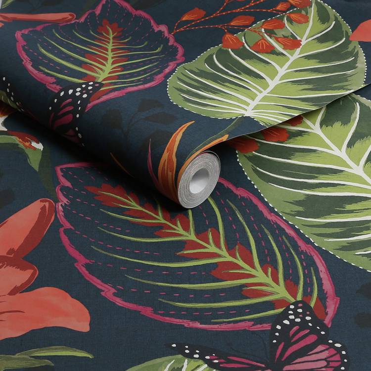 Envy Eden Night wallpaper navy blue, imported from the UK