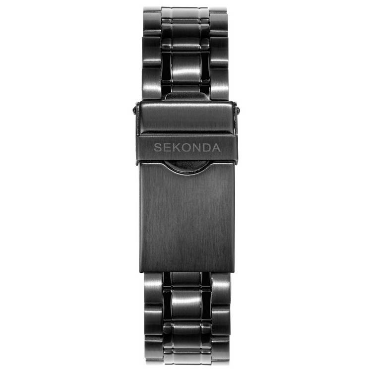 Sekonda men's watch black stainless steel bracelet, imported from the UK