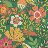 Envy Oopsy Daisy Ochre multicoloured wallpaper, UK version