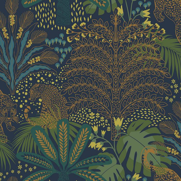 Envy Savannah Fauna natural wallpaper green roll 52cm x 10m, imported from the UK