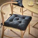Habitat black seat cushions set of 2 40cm (British brand)