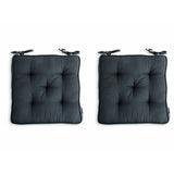 Habitat black seat cushions set of 2 40cm (British brand)