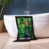 Minecraft beach towel green 140x70cm - British product