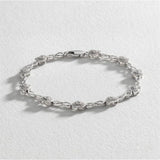 Revere sterling silver diamond heart bracelet 0.05ct, UK version