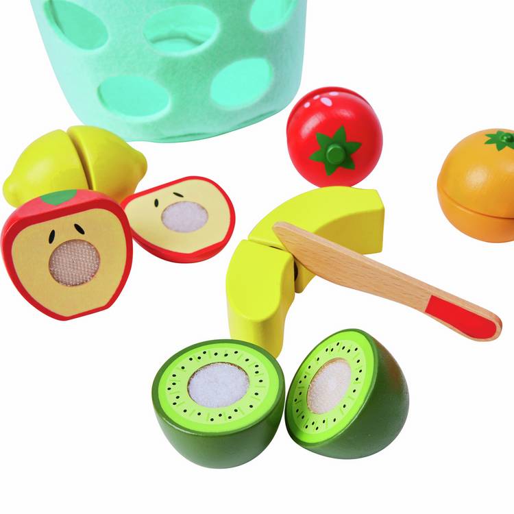 Chad Valley Wooden Fruit Set sliceable toy - British product