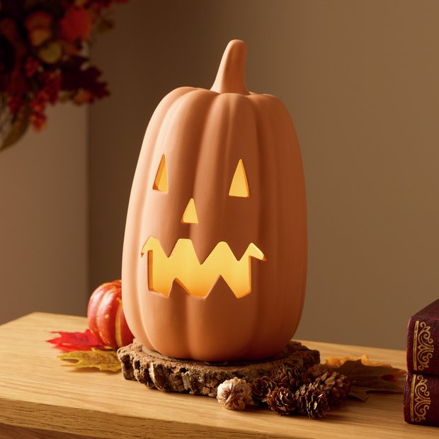 Argos Home terracotta pumpkin Halloween decoration, UK version