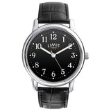 Limit black dial analogue watch with roman numerals, UK version