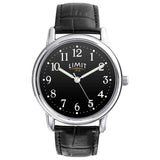 Limit black dial analogue watch with roman numerals, UK version
