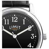 Limit black dial analogue watch with roman numerals, UK version