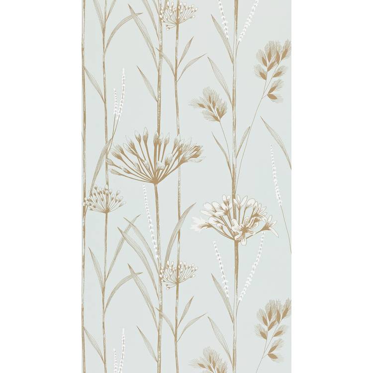 Harlequin Gardinium Seafoam Gold Cream wallpaper (British brand)