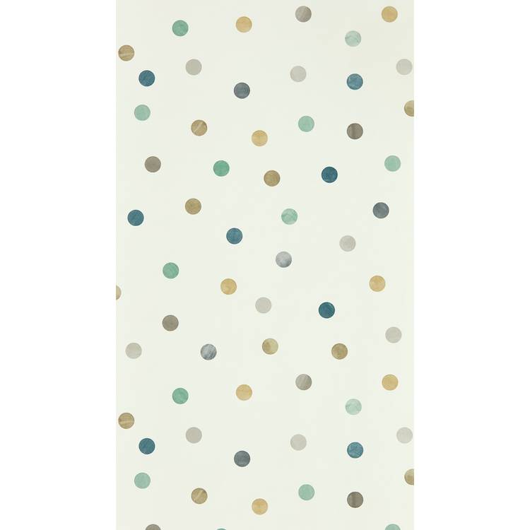 Harlequin Kids Bon Bon denim cream spot wallpaper (British brand)