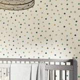 Harlequin Kids Bon Bon denim cream spot wallpaper (British brand)