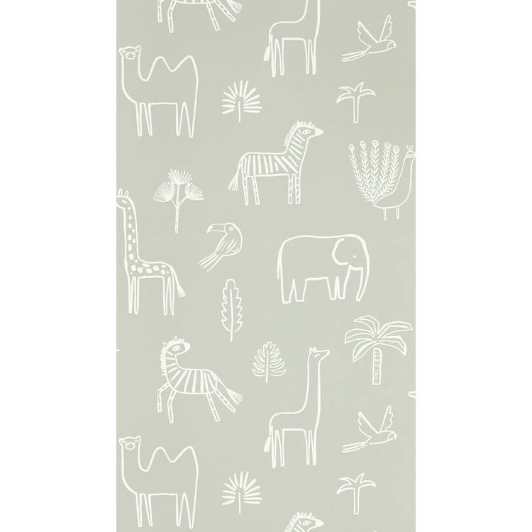 Harlequin Funky Jungle stone grey kids wallpaper, UK version