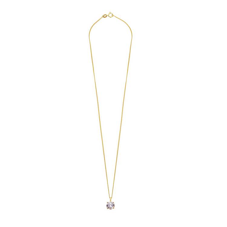 Revere gold plated cubic zirconia pendant set - British product