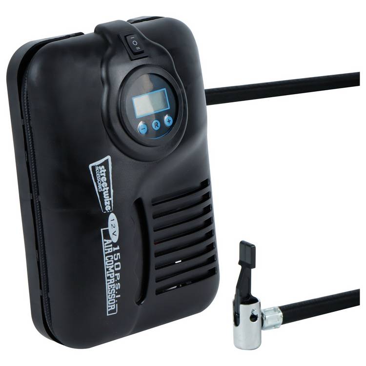 Streetwize 12V digital air compressor for cars - British product