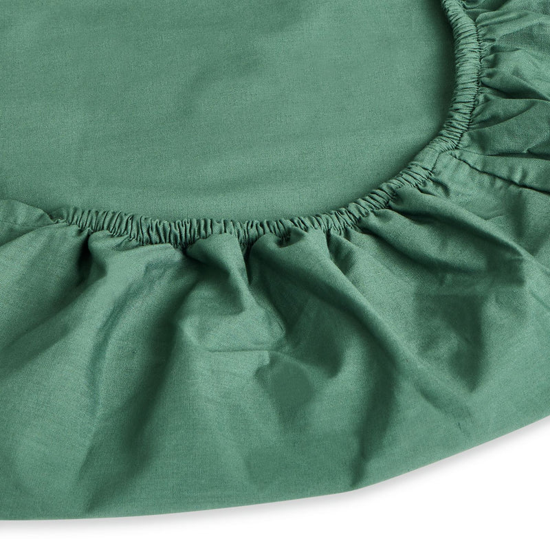 Habitat Cotton Rich 180 TC Green Fitted Sheet - Small Double
