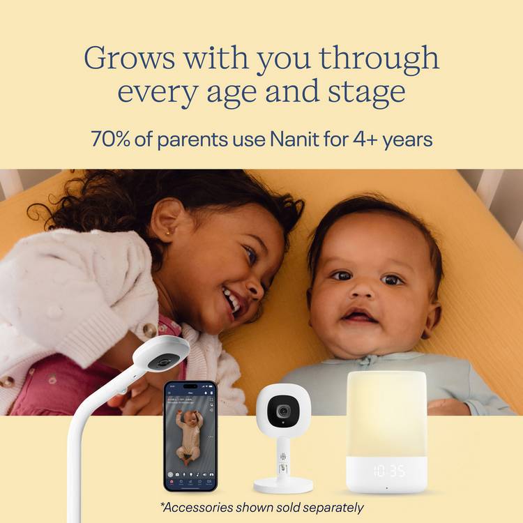 Nanit Pro smart baby monitor with floor stand, UK version