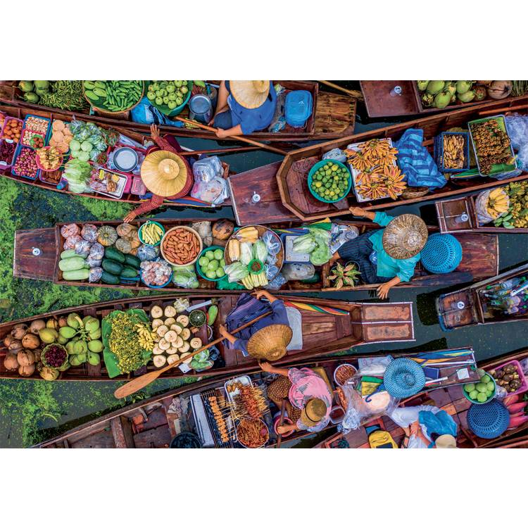 Jigsaw puzzle Thai Floating Market 1000 piece (British brand)