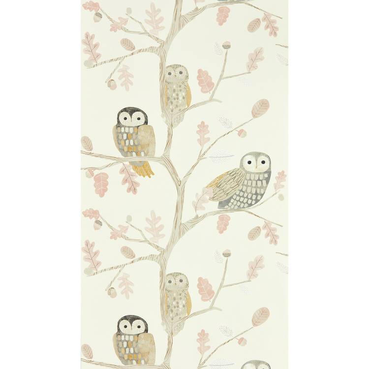 Harlequin Little Owls wallpaper in Kiwi Cream - British product