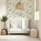Harlequin Little Owls wallpaper in Kiwi Cream - British product