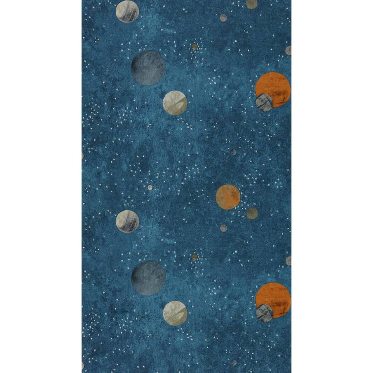 Harlequin Out Of This World Solar Blue wallpaper (British brand)
