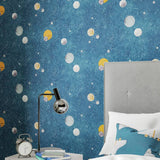 Harlequin Out Of This World Solar Blue wallpaper (British brand)